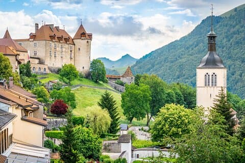 Gruyère medieval village