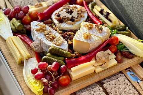 Cheese platter by Boat on Lake Thun, Interlaken