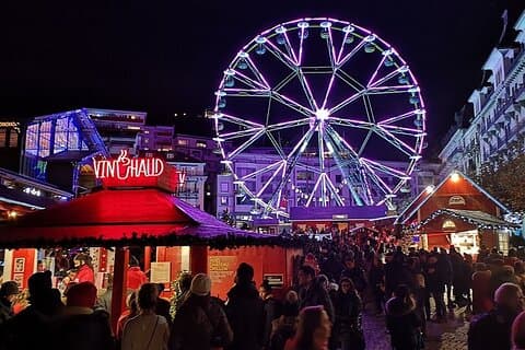 Montreux Castle and Christmas Markets with Flying Santa Show
