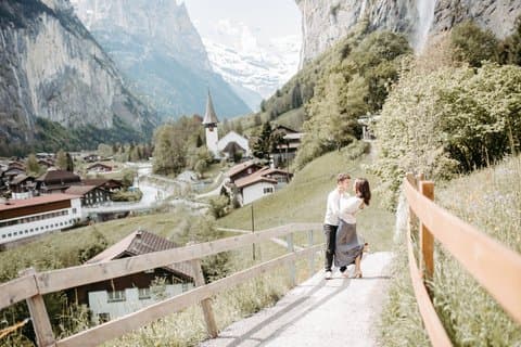 Honeymoon photoshoot by our local photographer in Interlaken