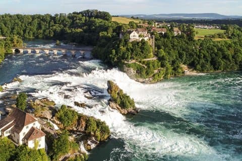 Explore Rhine Falls and City by Open Top Bus from Zurich