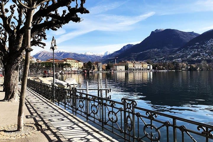Lugano lakefront view
