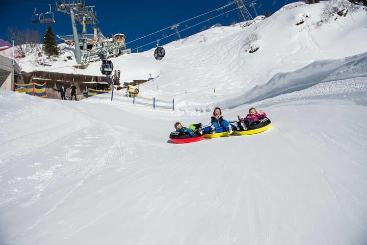 Snow Tubing at the Fun Park Trübsee