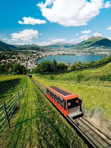 Lugano Region Guided Excursion from Lugano to Monte San Salvatore by funicular