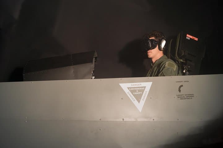 F / A-18 fighter jet flight simulator in Zurich