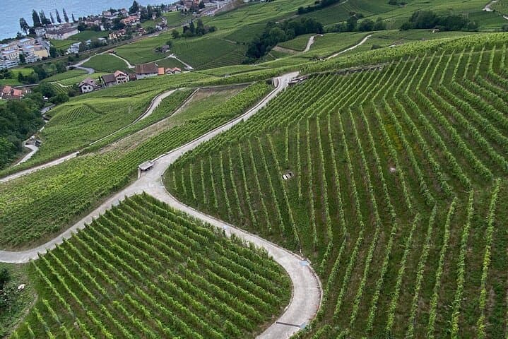High above the UNESCO terraces