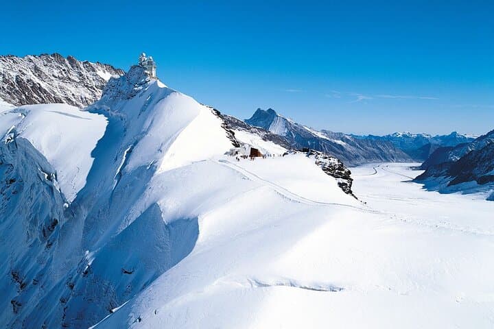 Panoramic tour to Jungfrau, Top of Europe with Skyglass Roof Bus