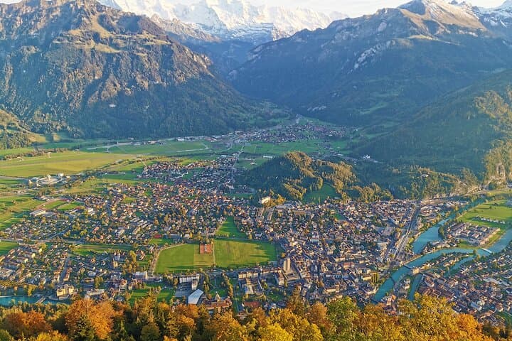 Scenic Sky Glass Roof Top Bus trip to Interlaken from Zurich