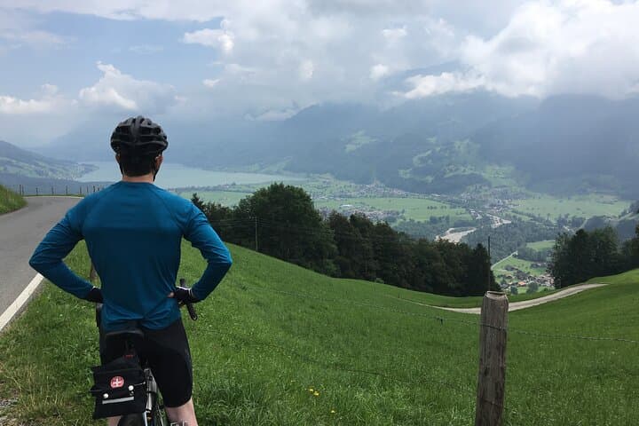 The town of Sarnen in the distance