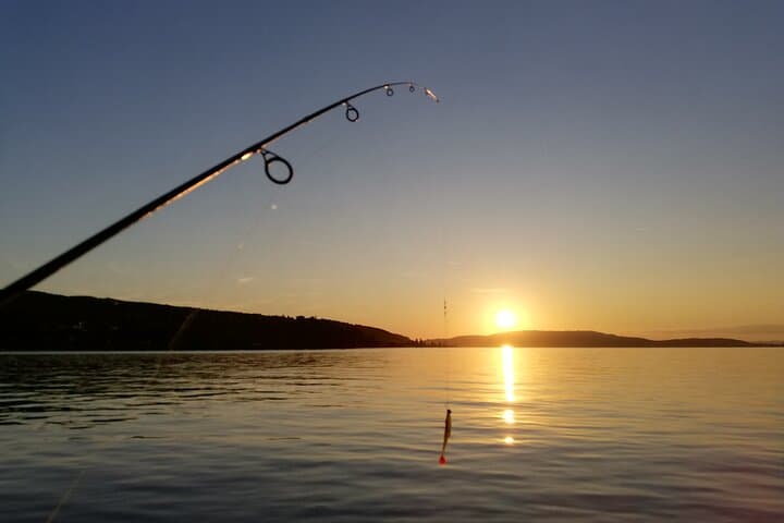 Sunset fishing for pike