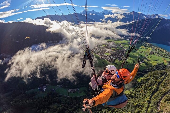 Fly high above Interlaken, Switzerland.