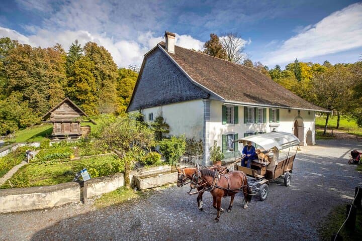 Carriages (not included in the ticket price) operate on the premises.