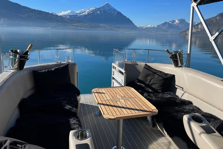 Cheese platter by Boat on Lake Thun, Interlaken
