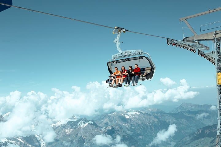 Mount Titlis Cable Car with Ice Flyer and Lucerne from Zurich