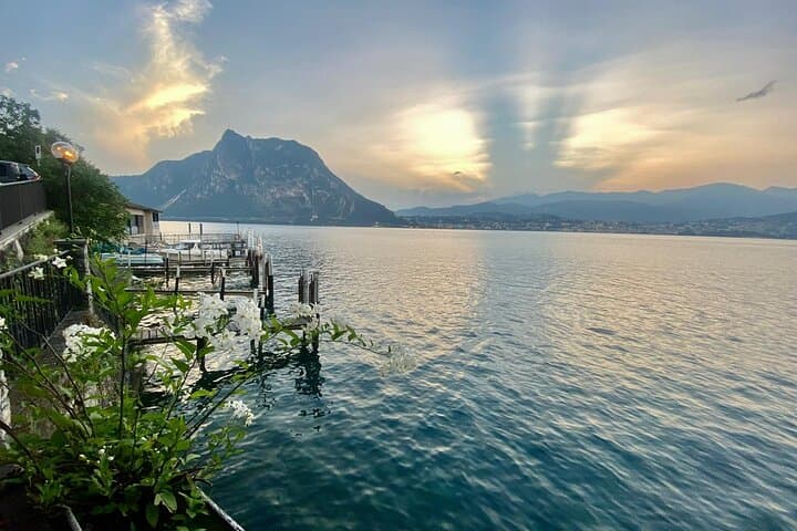 Looking out on the Lake Lugano and Monte Bre