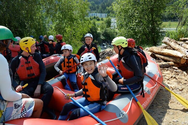 Engadin Switzerland Family Rafting on The Inn