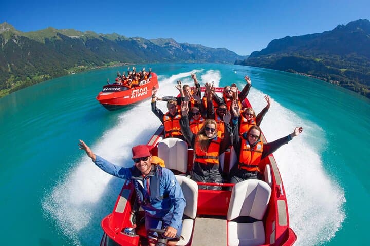 From Geneva: Day trip to Interlaken & Jetboat Thrills