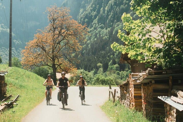 Interlaken to Lauterbrunnen E bike Tour Valley of 72 Waterfalls