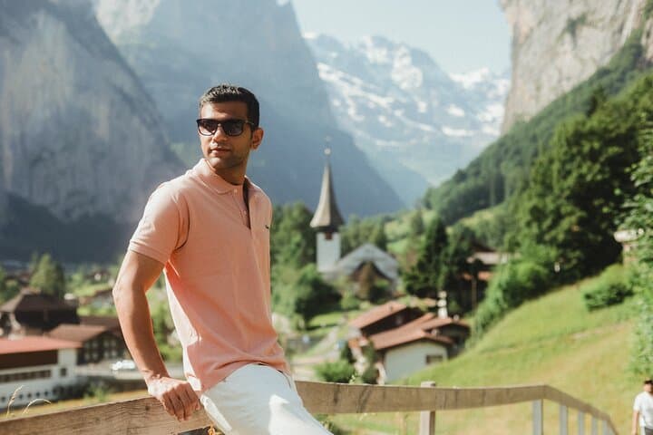 Only traveler at Lauterbrunnen