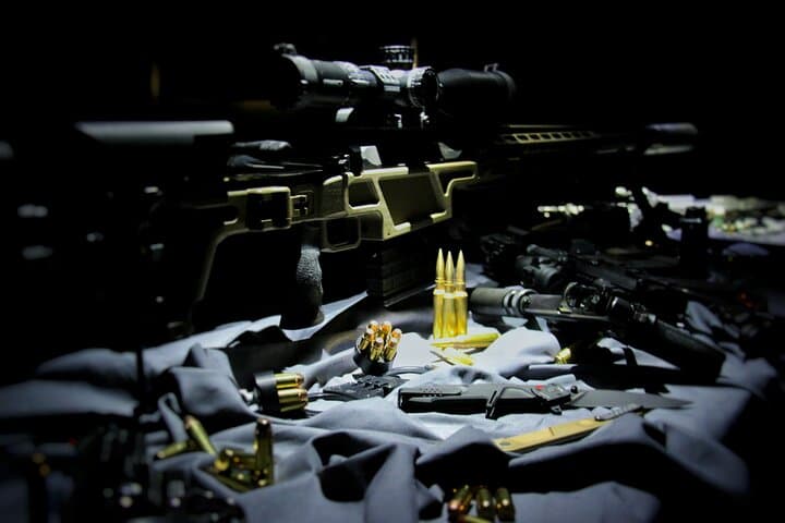large arsenal of Swiss weapons