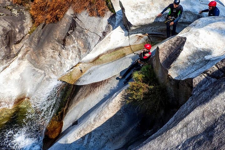 Canyoning adventure in Ticino Boggera Gorge