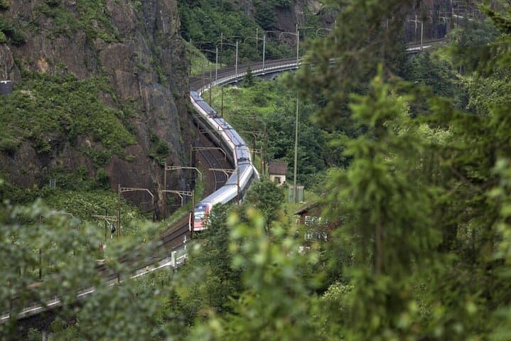 Alps by Train to Ticino: Castle, Stone Village, Lake & Local Food