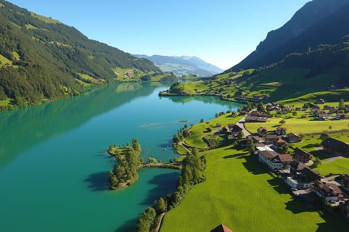 From Lucerne: Swiss Alps, Lauterbrunnen, Beatus Caves Small Group