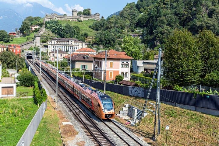 Alps by Train to Ticino: Castle, Stone Village, Lake & Local Food