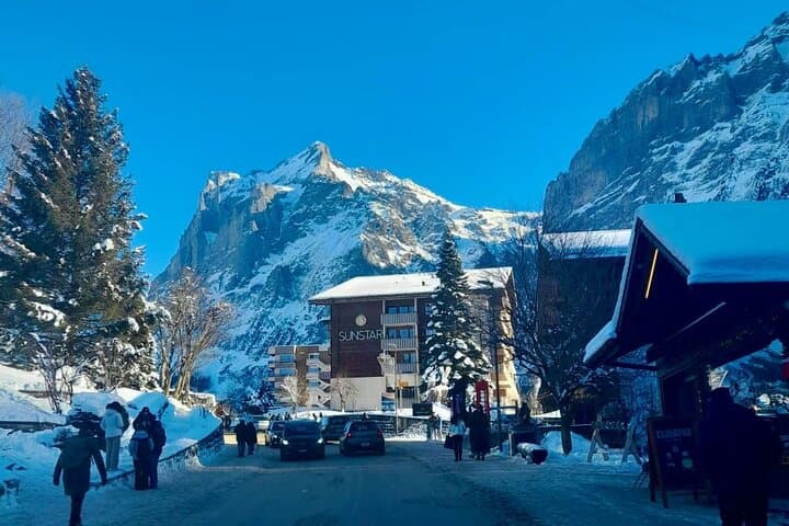 Charming Alpine villages surrounded by snow-capped peaks
