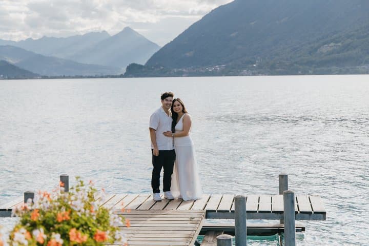 Engagement photoshoot by our local photographer in Interlaken