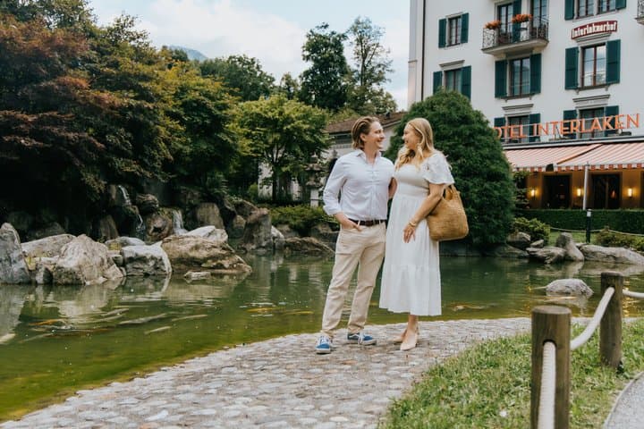 Engagement photoshoot by our local photographer in Interlaken
