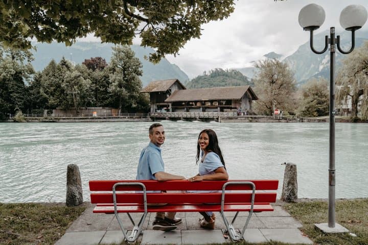 Engagement photoshoot by our local photographer in Interlaken