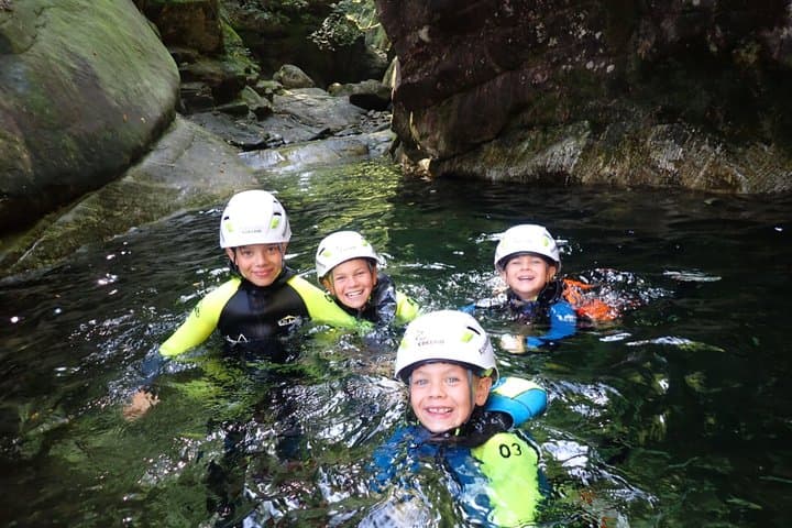 Family Canyoning Ticino Val Vira Slides and Jumps
