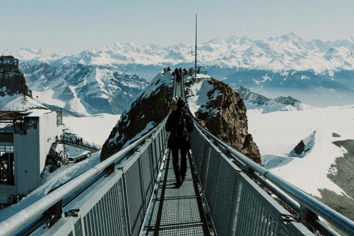 Glacier 3000 And Castle of Eagle Van private from Montreux