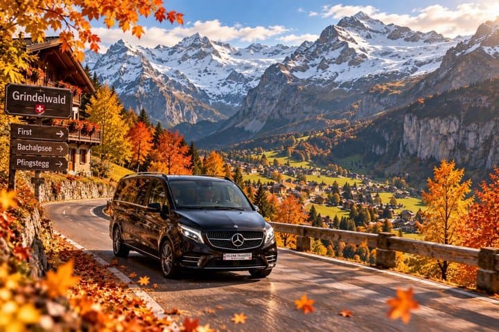 Andermatt to Zurich Airport Private Transfer with Ski Van Option