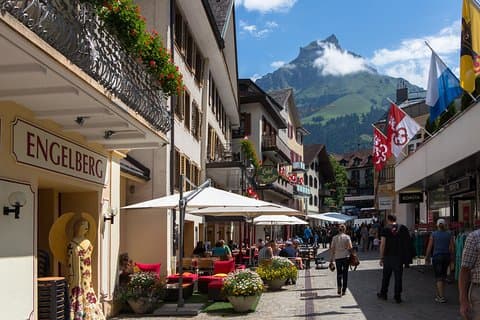 Main road through Engelberg village