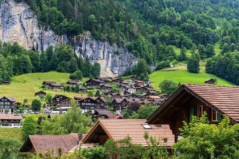 Beautiful swiss village