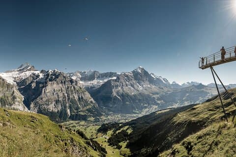 Grindelwald First top of Adventure and Interlaken from Geneva