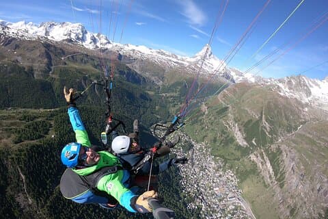 Flying in front of the Matterhorn