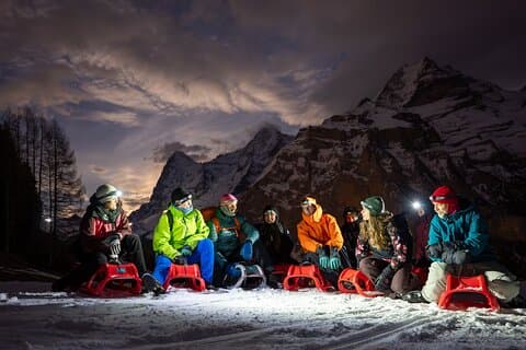 Night Sledding from Interlaken