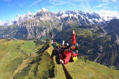 Mürren Lauterbrunnen: Paragliding Panorama Tandem Flights