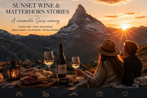 Matterhorn Sunset Wine & Stories - cinematic photos included