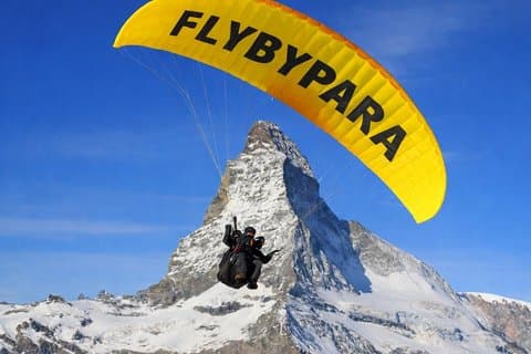 FLYMATTERHORN VIP Tandem Paragliding Zermatt Matterhorn Views