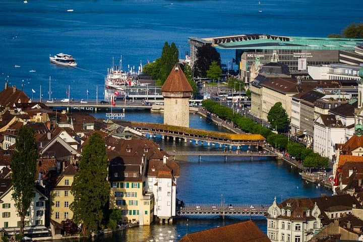 Panoramic Views of the Chapel Bridge Lucerne