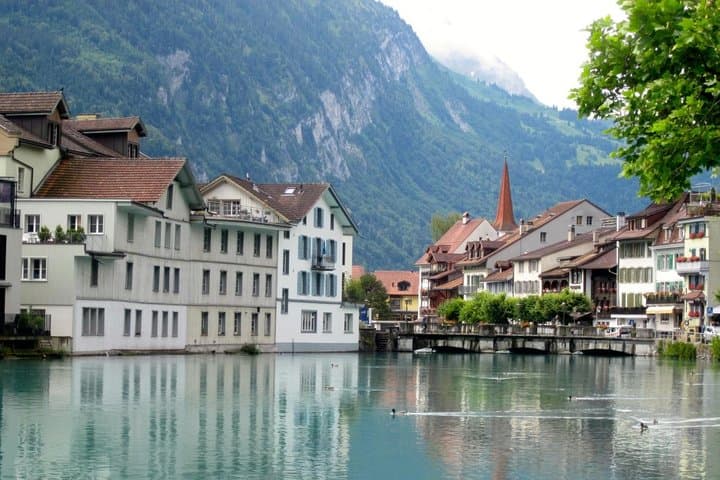 Aare river through Interlaken
