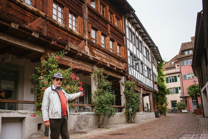 Follow your tour guide and stroll along the cobble stone streets seamed by half-timbered houses on your exploration of Rapperswil-Jona, a medieval town in Switzerland.