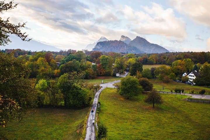 On this tour discover lush green forests and quaint villages set against the backdrop of the magnificent peaks of the Swiss Alps in Graubünden Maienfeld, Switzerland.