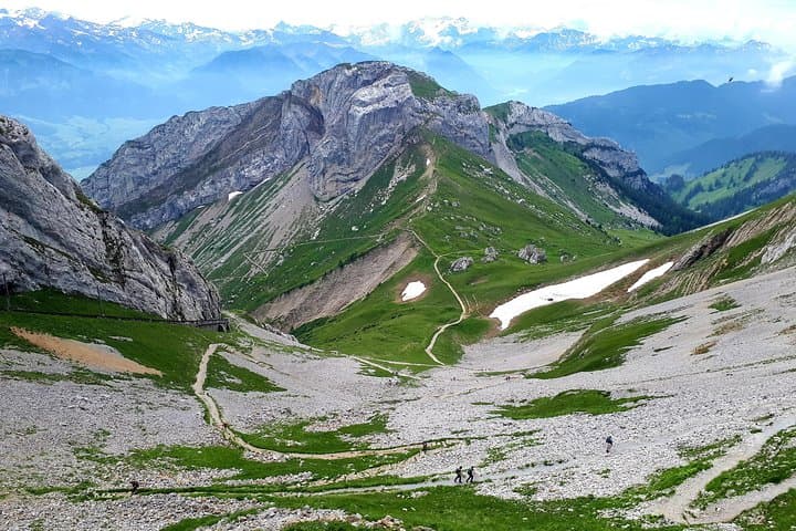 Way up the mountain