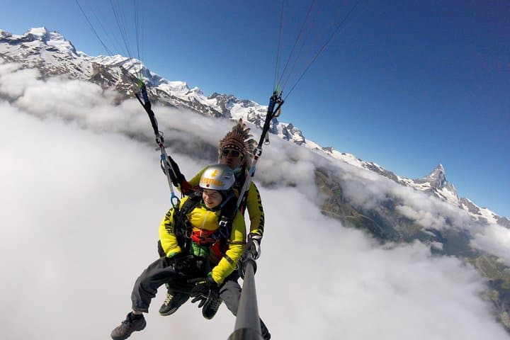 FLYMATTERHORN VIP Tandem Paragliding Zermatt Matterhorn Views
