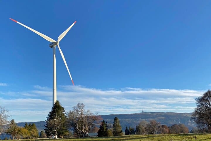 the jura area has many wind turbines